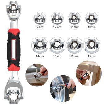 Llave universal 48 en 1 con cabezas giratorias