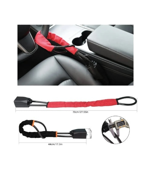 Medidas del bloqueo de volante: 70 cm extendido y 44 cm recogido