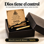Pulsera Dios tiene el control, incluye caja de regalo y tarjeta
