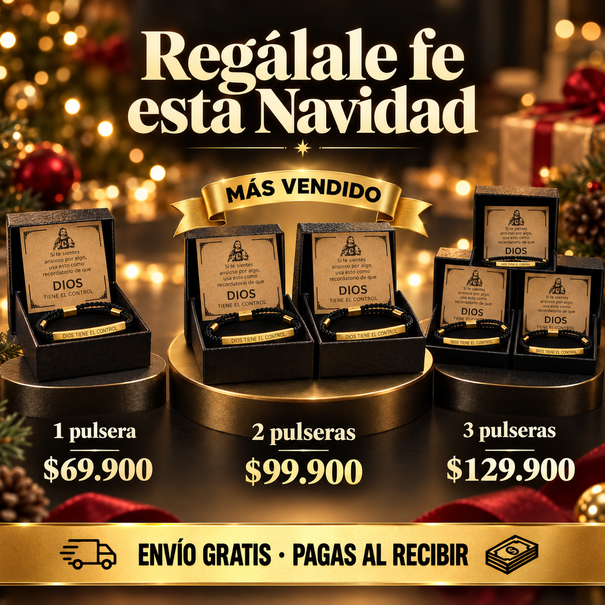 Oferta de Navidad: 1, 2 o 3 pulseras con envío gratis y pago contraentrega