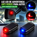 Luz LED solar antirrobo para carro roja y azul
