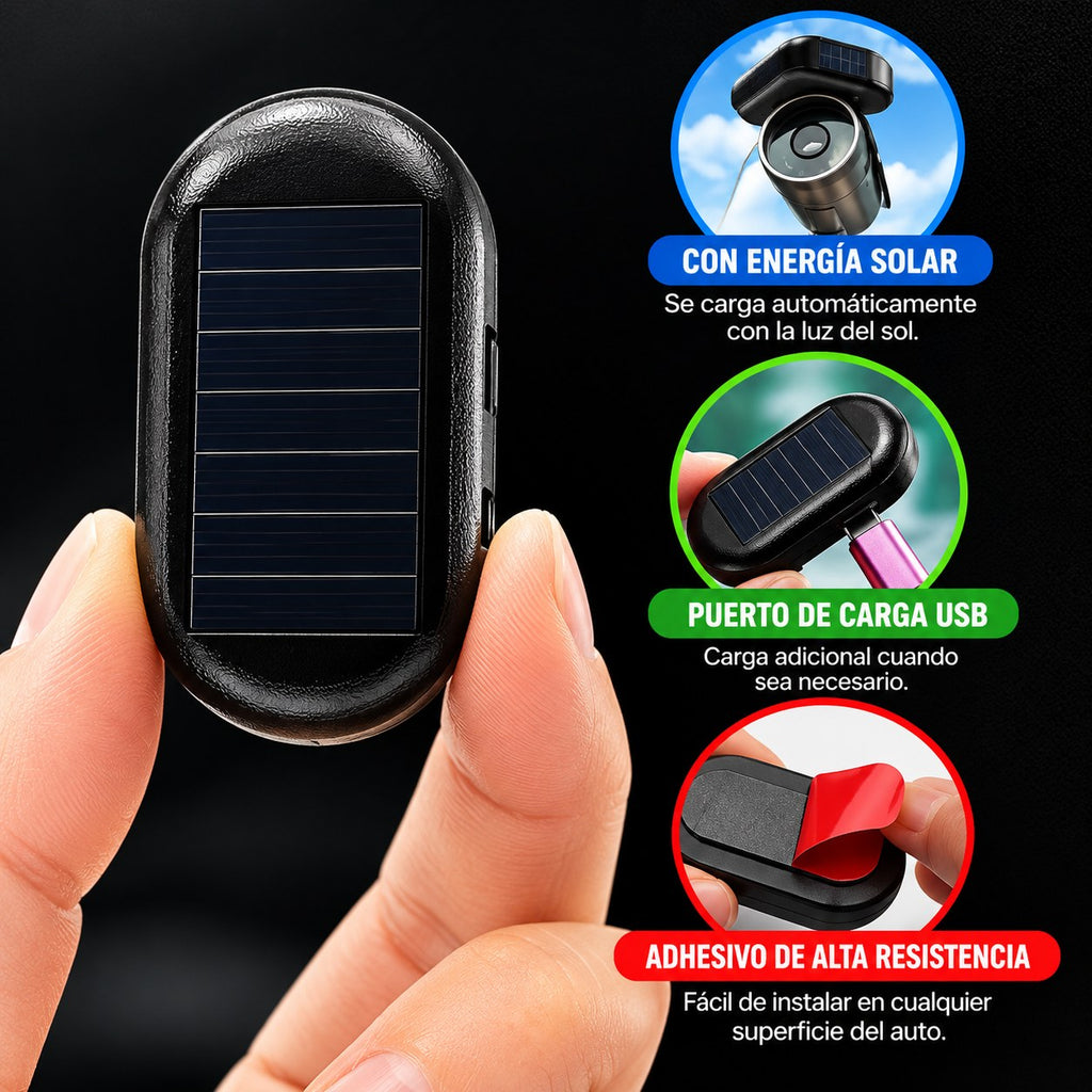 Carga solar y puerto USB con adhesivo de alta resistencia