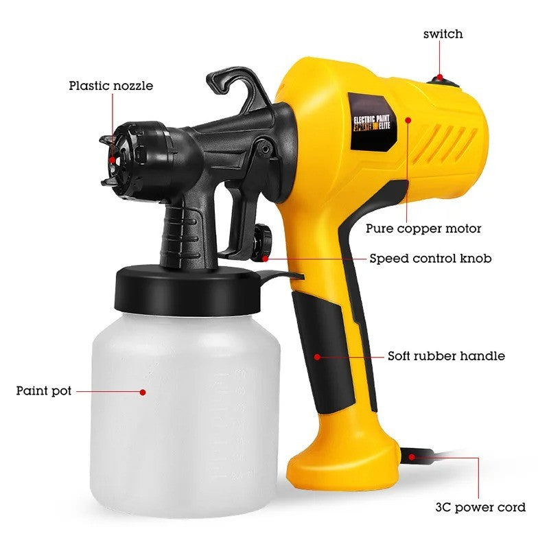 Pistola de pintura eléctrica con motor de cobre y control de velocidad